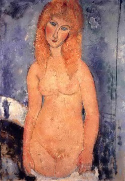  1917 Oil Painting - blonde nude 1917 Amedeo Modigliani